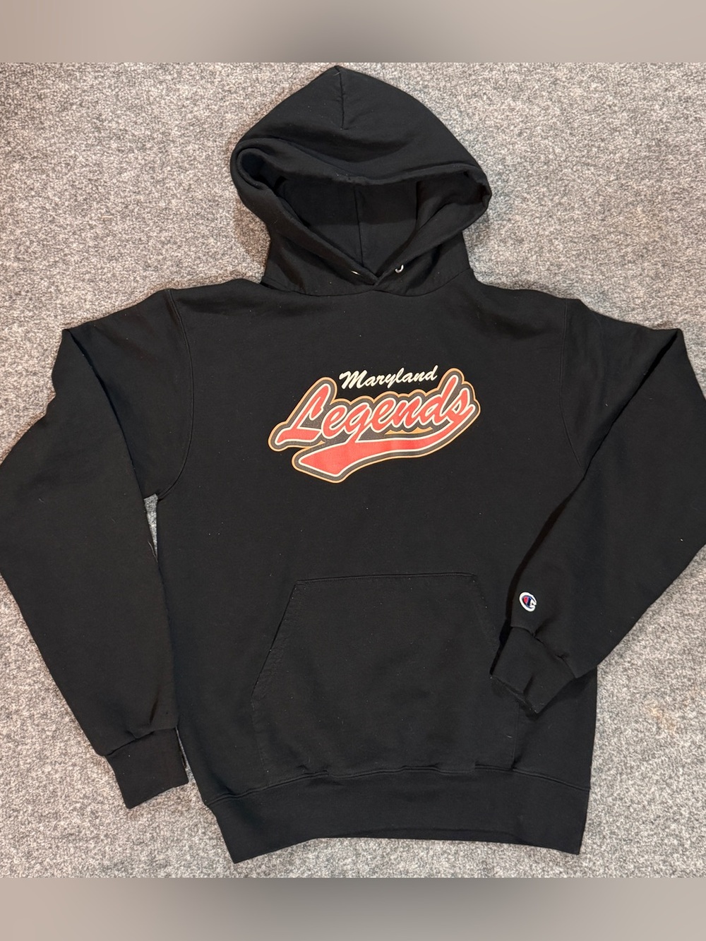 Champion Sz S Maryland Legends Travel Baseball Black Hoodie Sweatshirt